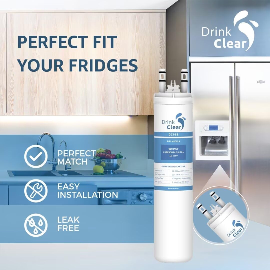 Detalle 2 de DRINKCLEAR BA9 (DC999) Refrigerator Water Filter, 3-Pack for ULTRAWF