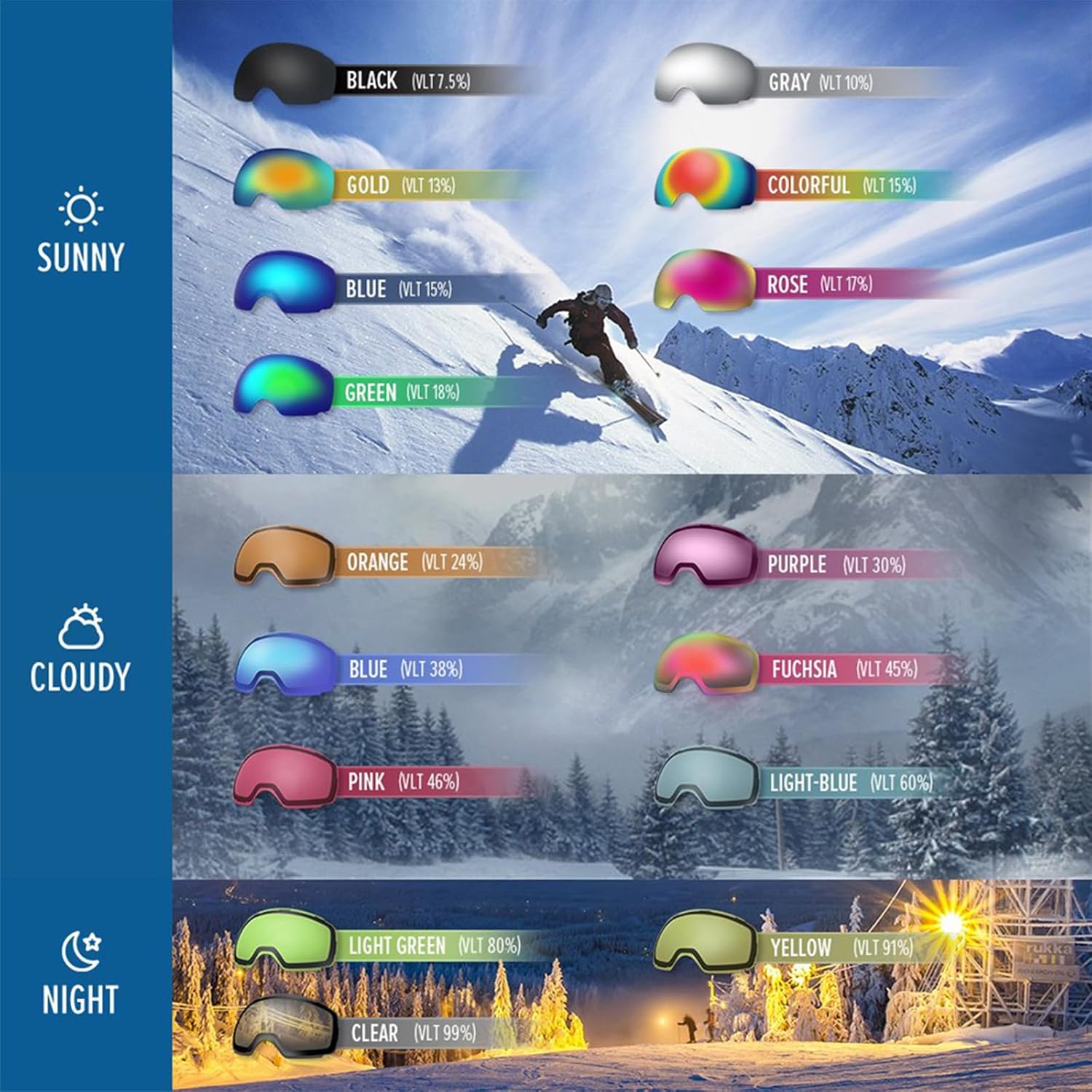 Thumbnail 4 de OutdoorMaster OTG Ski Goggles 100% UV Protection