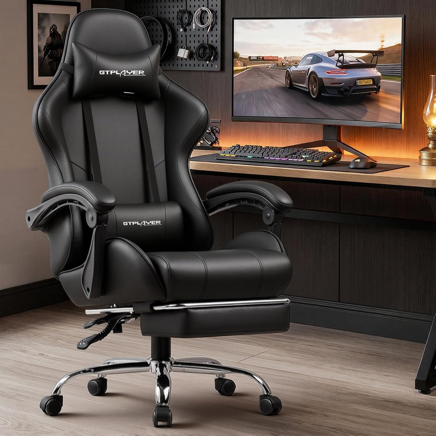 Detalle de GTPLAYER sedia gaming ergonomica 150 kg grigio