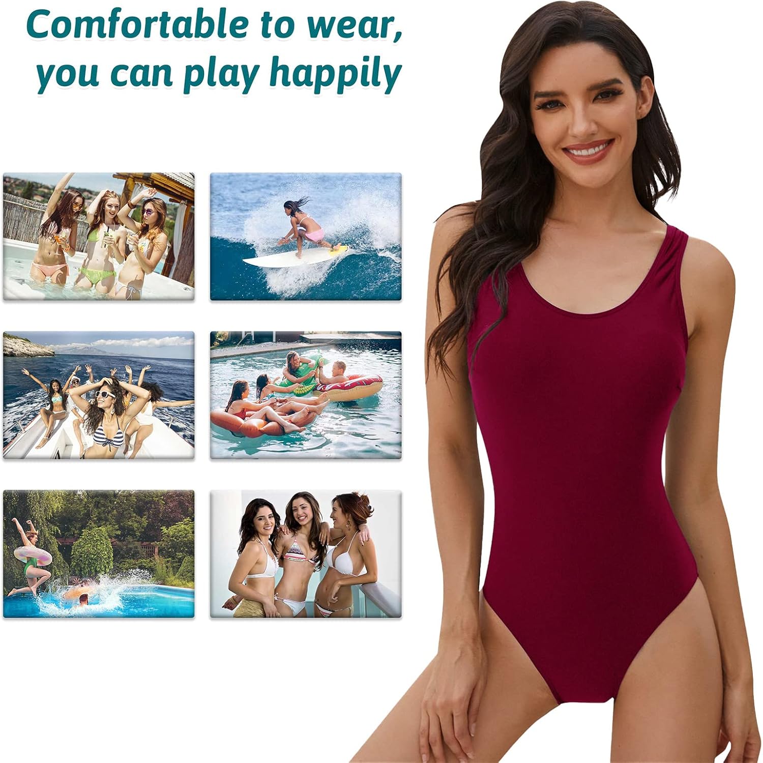 Thumbnail 5 de Costume da bagno one-piece heekpek Gradienty Tie Dye: stile seducente e comfort con push-up