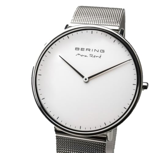 Thumbnail 1 de BERING 15738-004 Orologio da uomo in acciaio, quadrante bianco e cinturino maglia milanese
