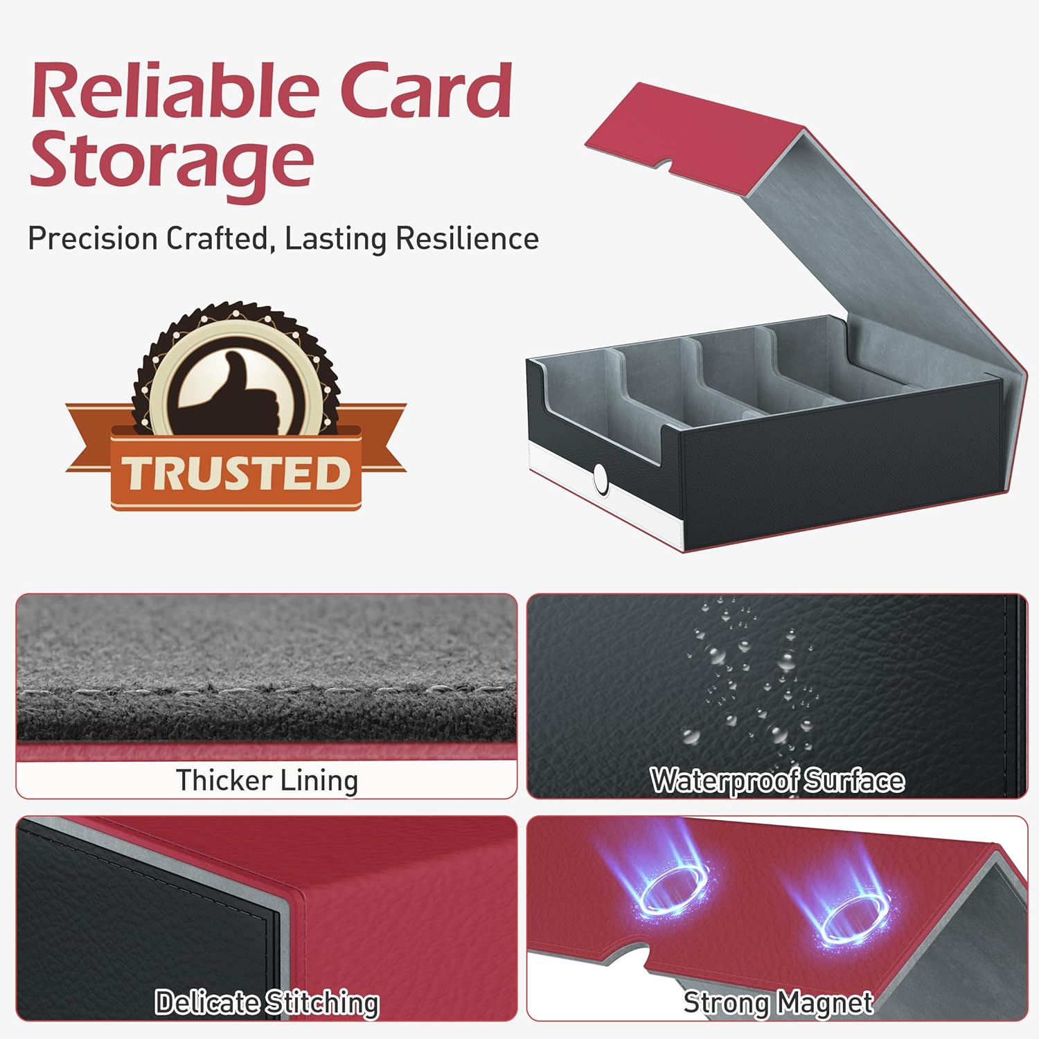 Thumbnail 2 de ENTUMO 4-Row【3200+】 Trading Card Storage Box – Comprehensive Organizer for MTG, Commander, and More