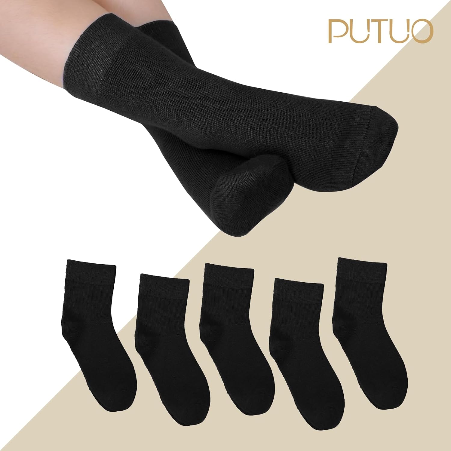 Thumbnail 5 de PUTUO Kinder Socken Nahtlos Bambusviskose 23–38