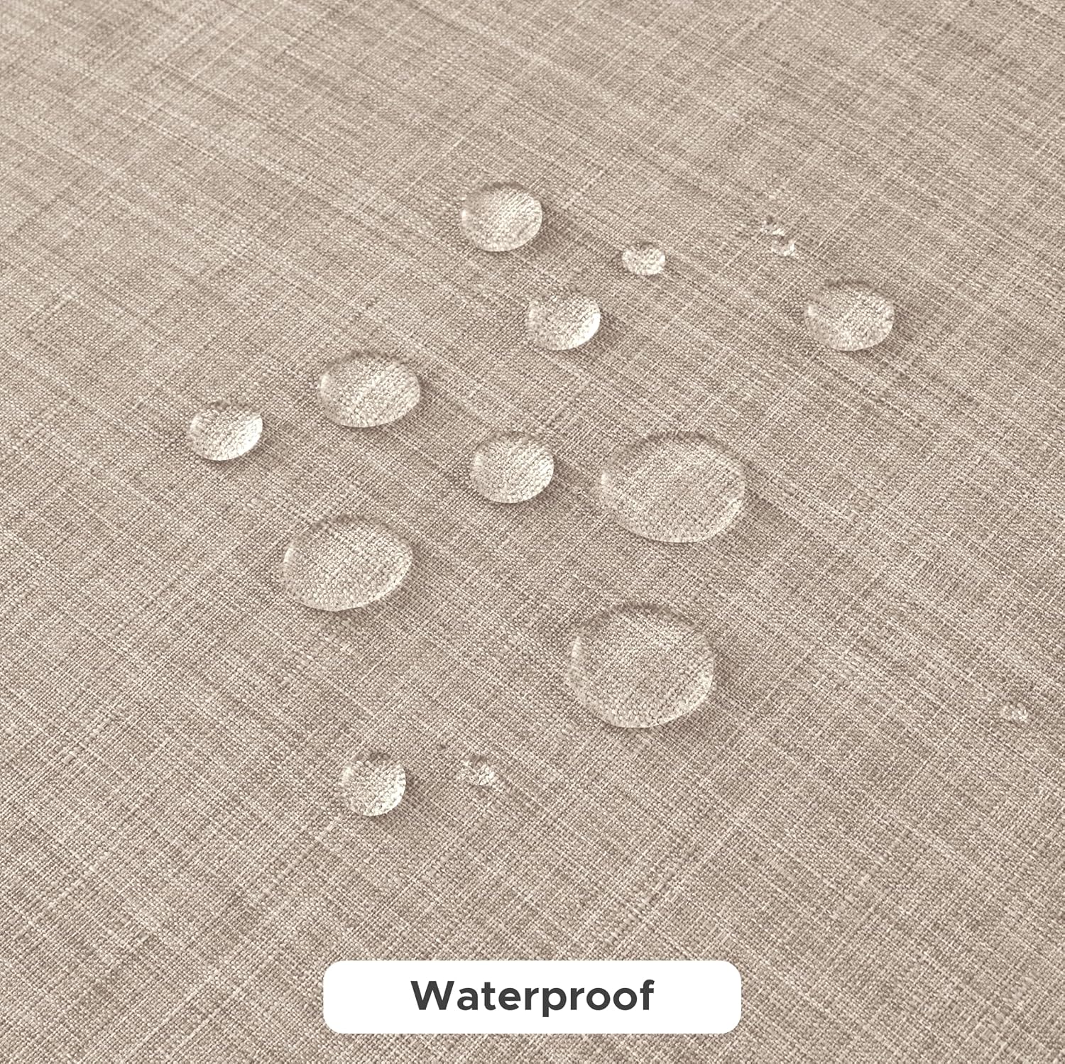 Detalle 2 de Fitable Faux Linen Tablecloths for Rectangle Tables (2-Pack, 60x102 Inch) – Water & Stain Resistant Farmhouse Table Covers
