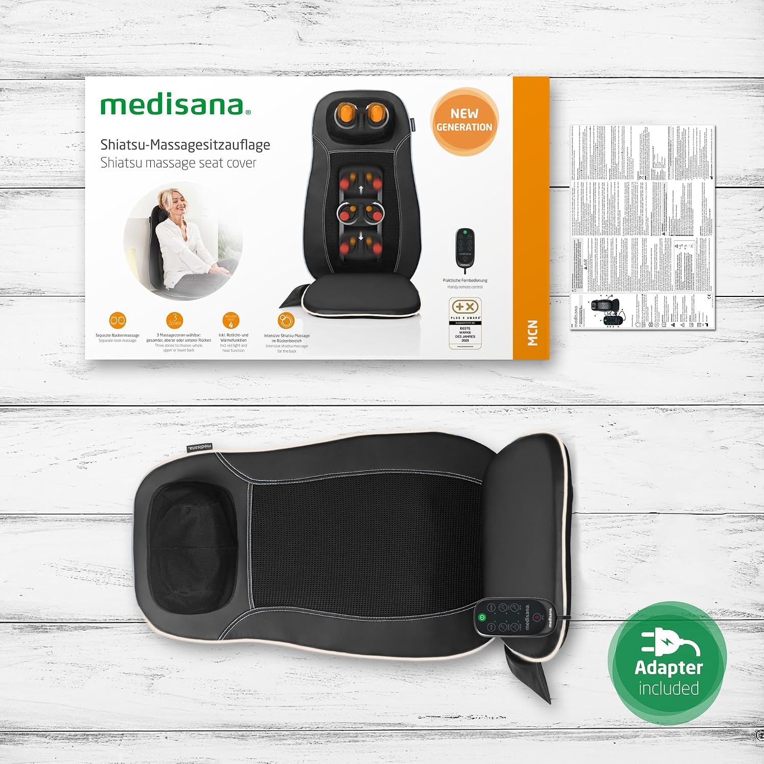 Detalle 2 de Medisana Mcn copertura massaggiante Shiatsu per schiena e collo