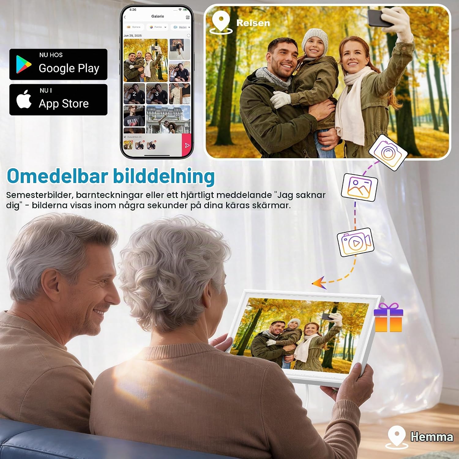 Thumbnail 6 de HGFRTEE B156-SZF06L6 digital familjekalender, 15,6 tum med FHD-pekskärm