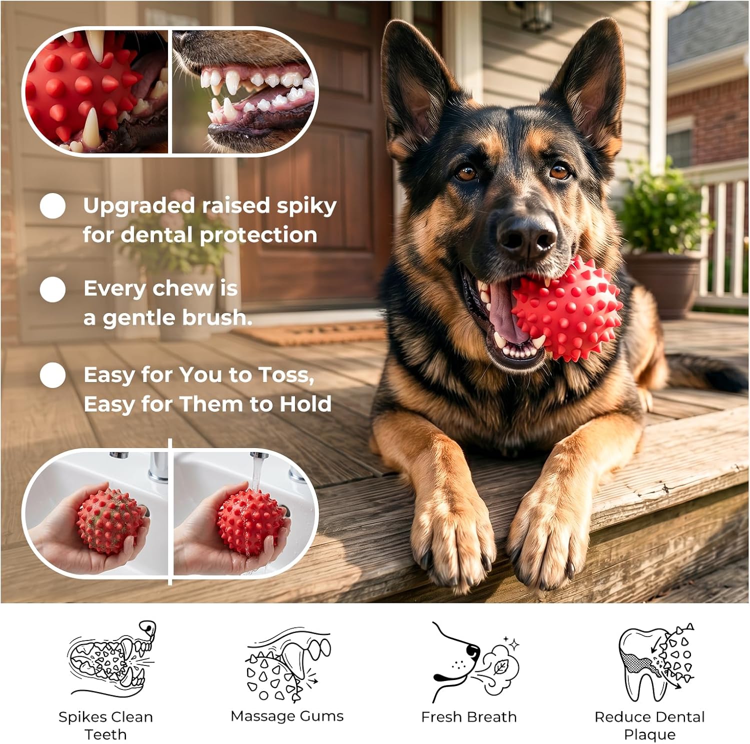 Detalle 1 de Apasiri Dog Chew Ball, 3.5-Inch