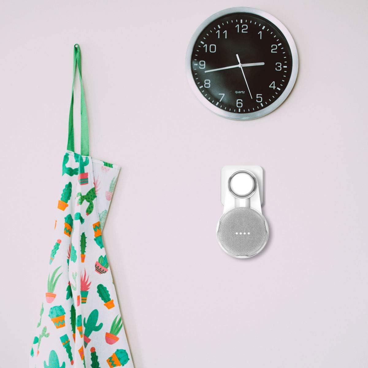 Thumbnail 6 de Wandhalterung für Google Home Mini & Nest Mini – Cozycase mit integriertem Kabelmanagement (Weiß+Grau)