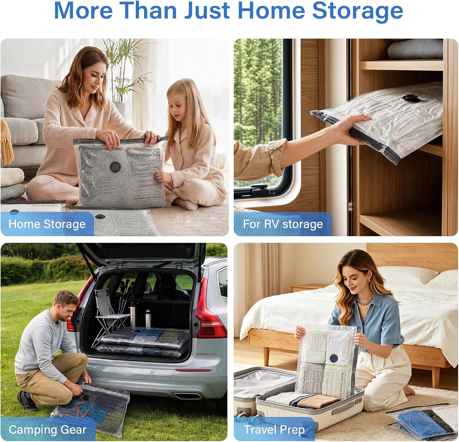 Detalle 2 de EACOPOL TY-Z7 Vacuum Storage Bags with Cordless USB-C Pump, 8-Pack