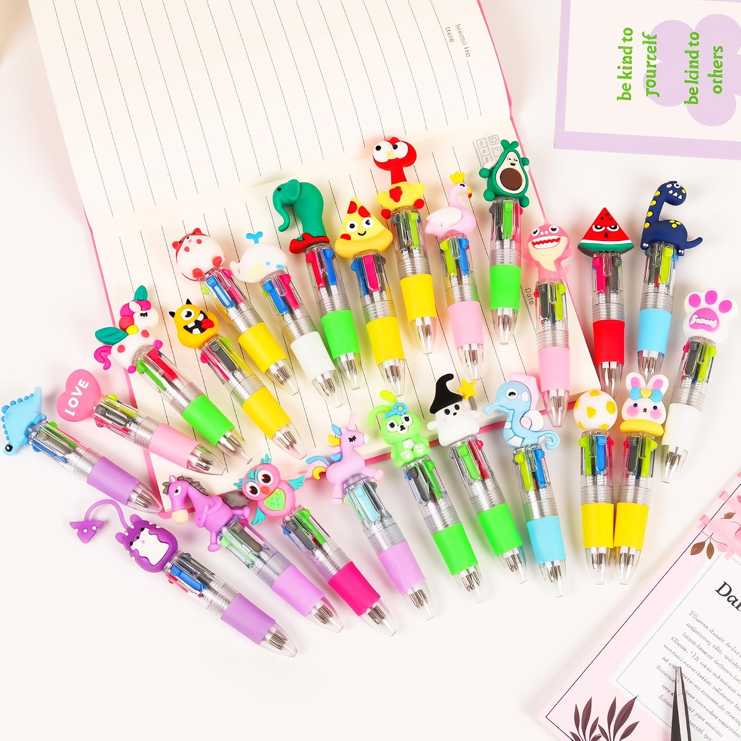 Thumbnail 6 de Bolibo 24Pcs Party Bag Fillers: Multi-Coloured 4-in-1 Mini Pens for Kids