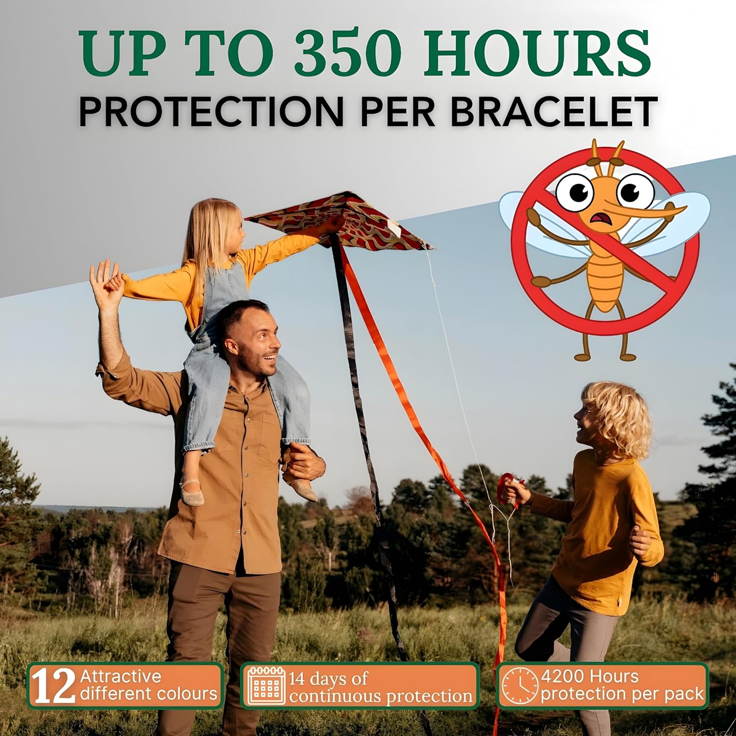 Thumbnail 2 de Mosquito Repellent Bracelet 12 Pcs – Adjustable Leather Band, Deet Free, 350 Hours of Protection