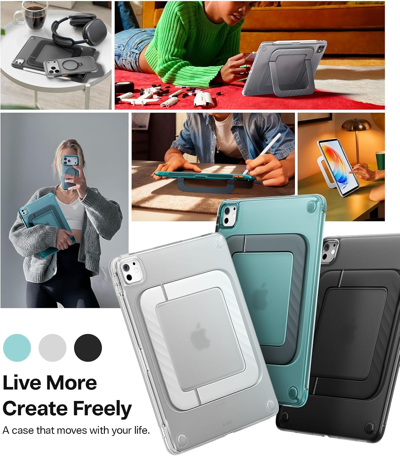 Thumbnail 4 de TORRAS Ostand K3 Neo for iPad Pro 11 Inch Case M5/M4 with Dual-Stand and Pencil Holder