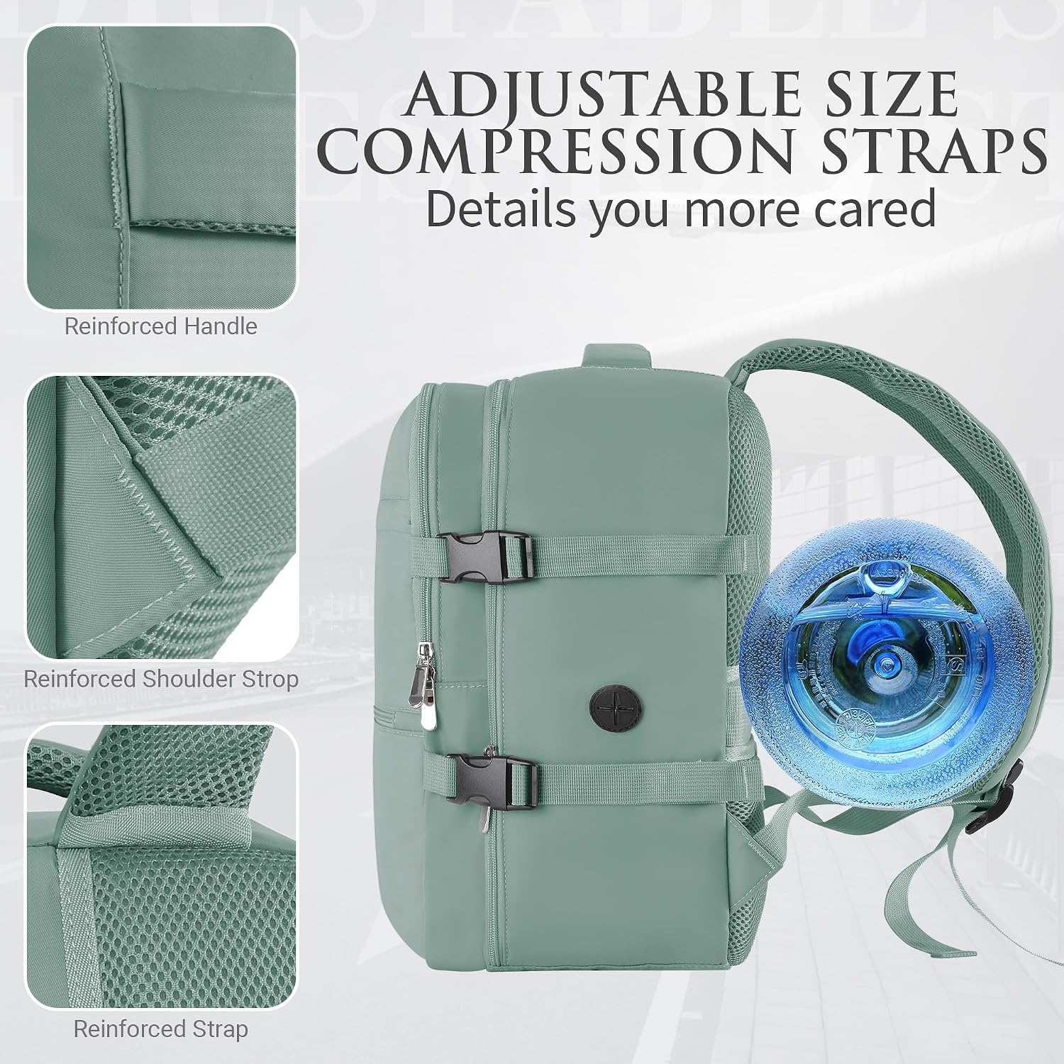Detalle de Easyjet Cabin Bag 45x36x20 Underseat Cabin Backpack with USB Port and Anti-Theft Pocket
