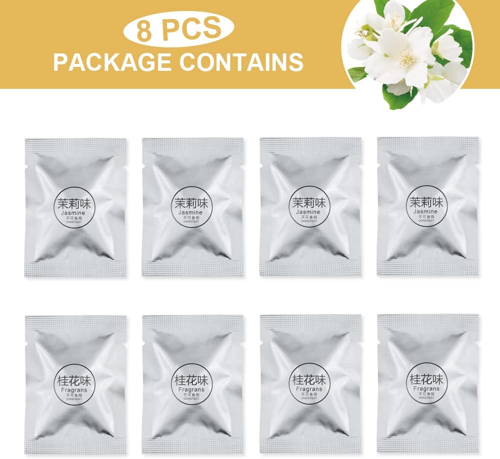 Thumbnail 6 de URAQT Auto Aromatherapie Tabletten – 8 Stück Duft-Refill Pads für Auto-Diffusor (4x Jasmin, 4x Osmanthus)