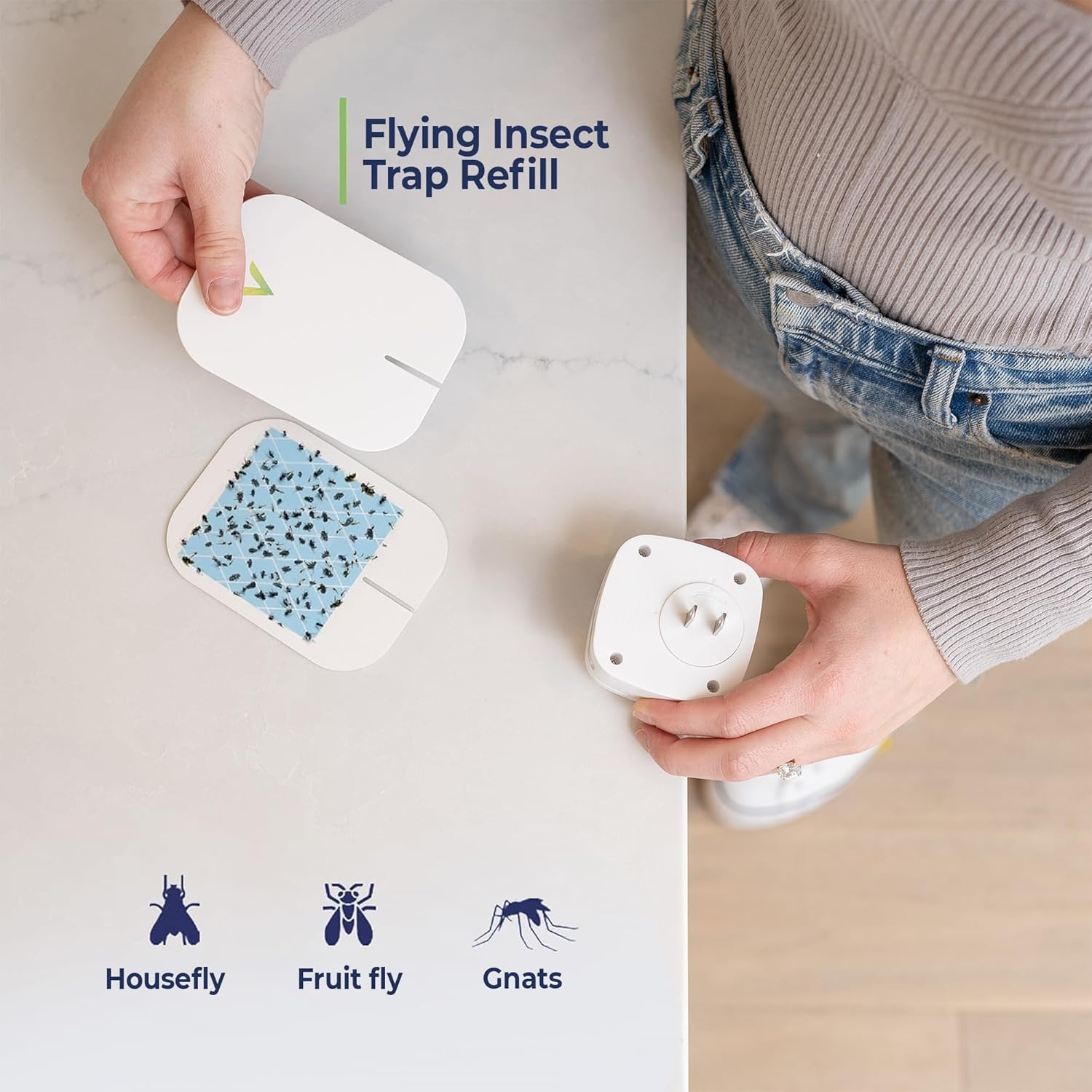 Detalle de VEYOFLY VF01_refill Fruit Fly Trap Refills, 10-Pack, White Adhesive Boards