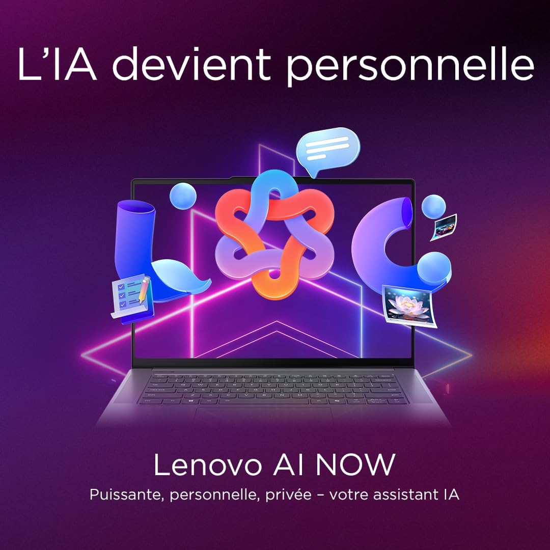 Thumbnail 5 de Lenovo Yoga Pro 7 14IAH10 : PC portable 14" OLED tactile 3K 120 Hz (Intel Arrow Ultra 9, 32 Go, 1 To) en AZERTY