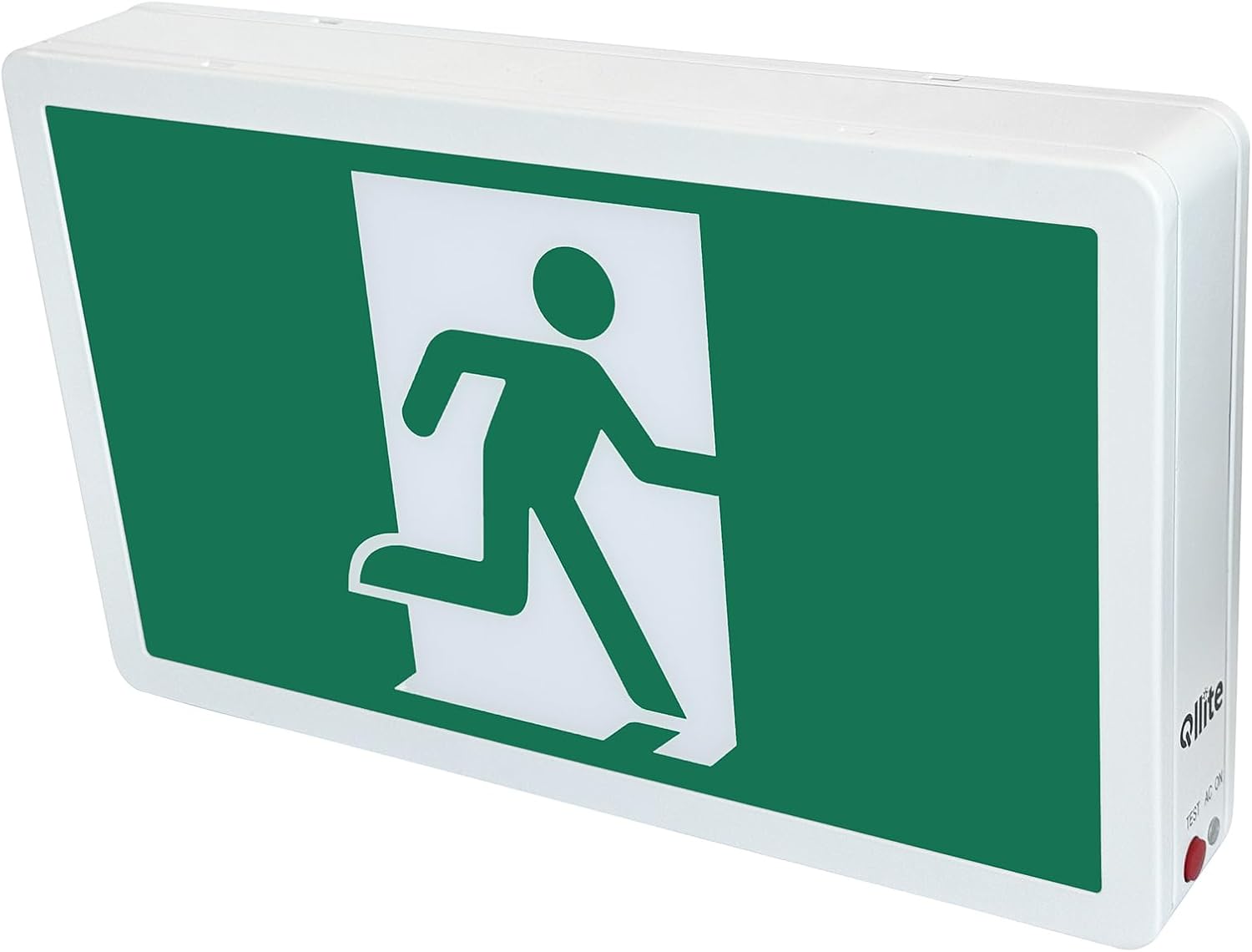 Detalle de Qllite SRM Running Man Exit Sign, 20-Gauge Steel, 120–347 VAC