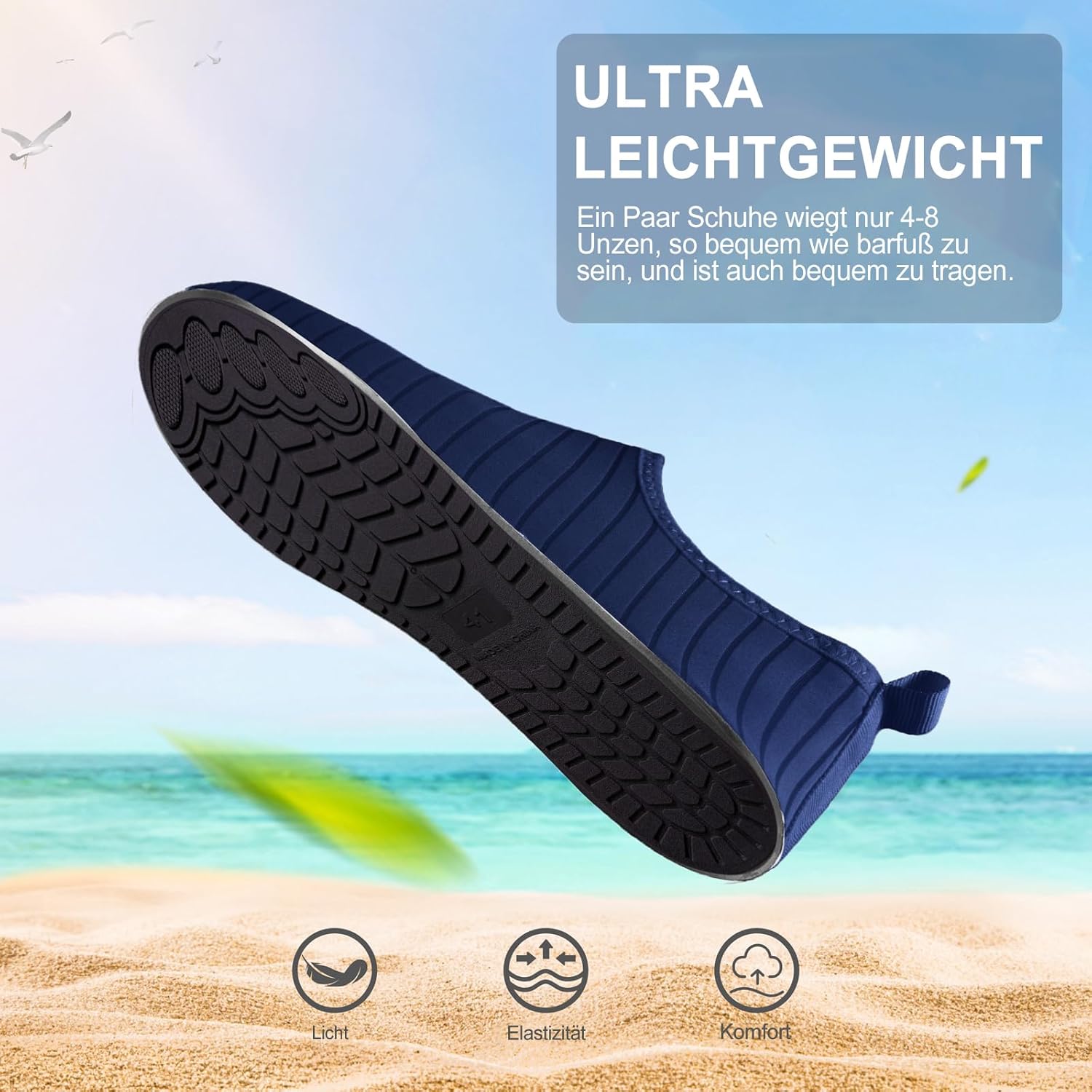 Thumbnail 4 de Steppli Wasserschuhe: Leichte, atmungsaktive Badeschuhe für Strand, See und Wasseraktivitäten