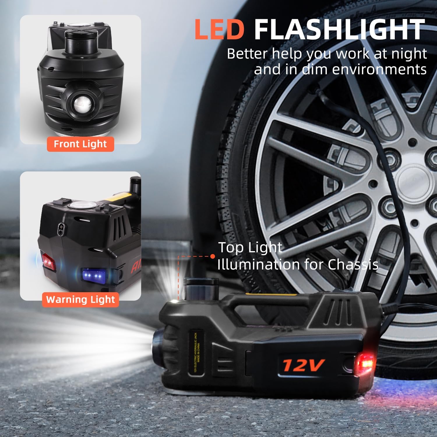 Thumbnail 4 de FEANISIFEI Electric Car Jack 5 Ton 12V Floor Jack