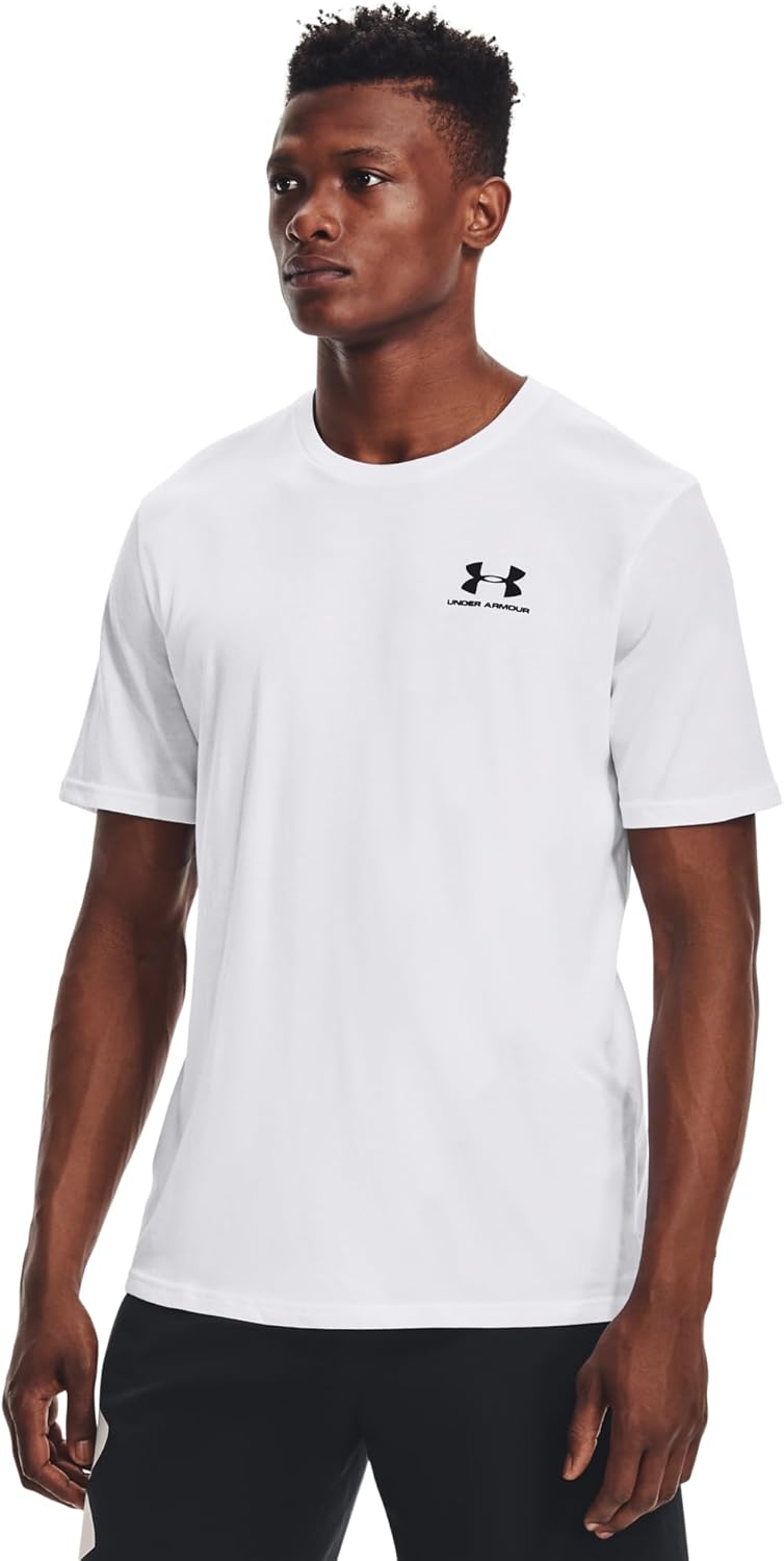 Thumbnail 1 de Under Armour UA Sportstyle LC SS Camiseta blanca de hombre (mezcla de algodón y poliéster)