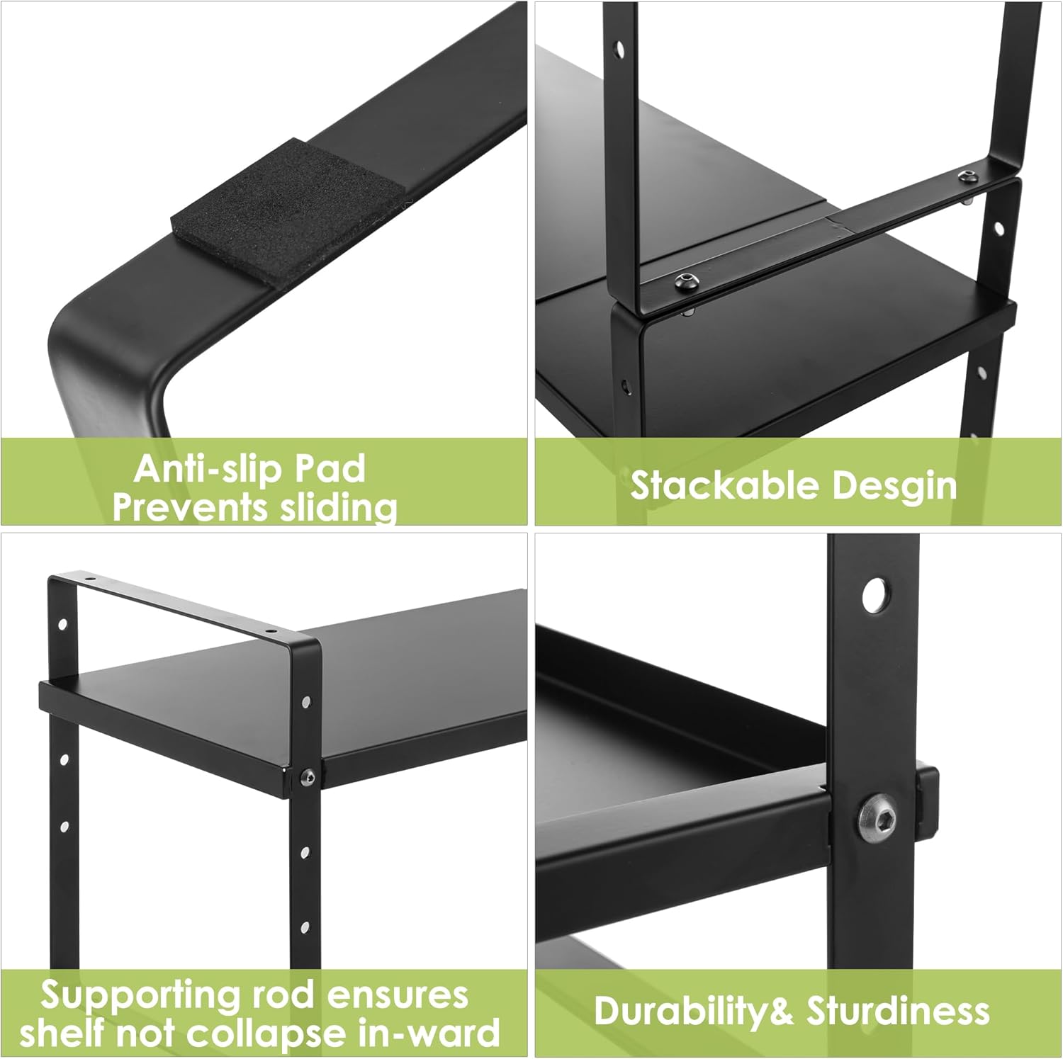 Detalle 2 de Across-Star Expandable Cabinet Shelf Organizer Rack: Adjustable, Stackable Kitchen Storage Solution