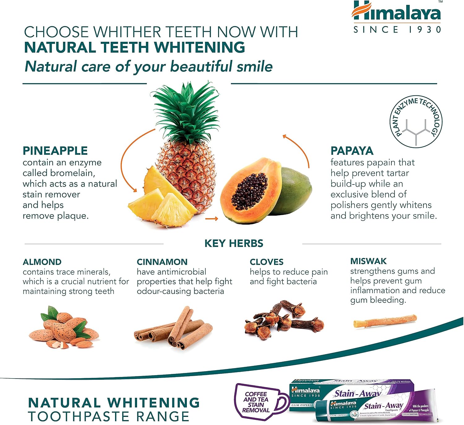 Thumbnail 4 de Himalaya Herbals Enamel Friendly Stain-Away Toothpaste — 75ml (Pack of 6)