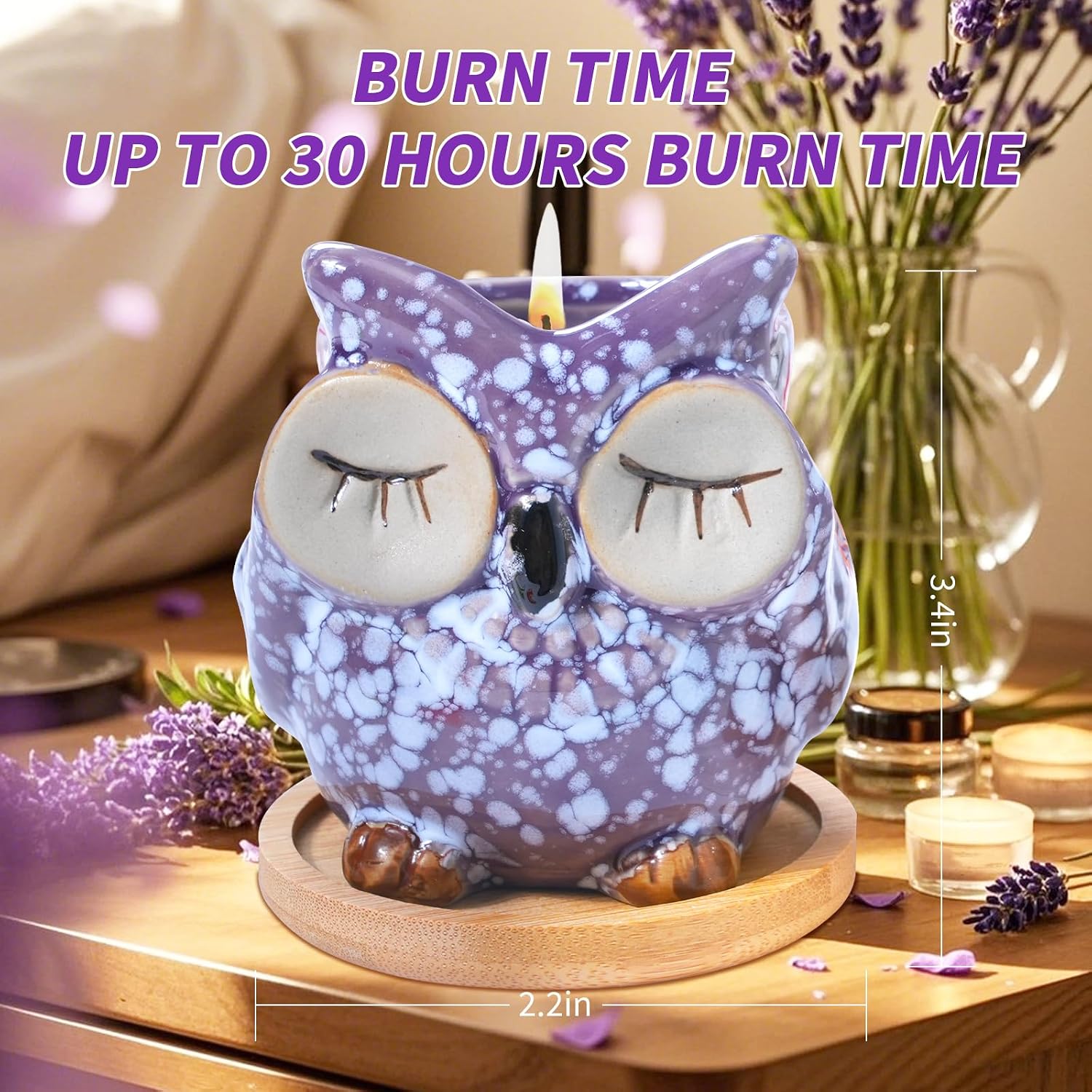 Thumbnail 2 de Fpathway Enchanting Owl Lavender Candle 120g