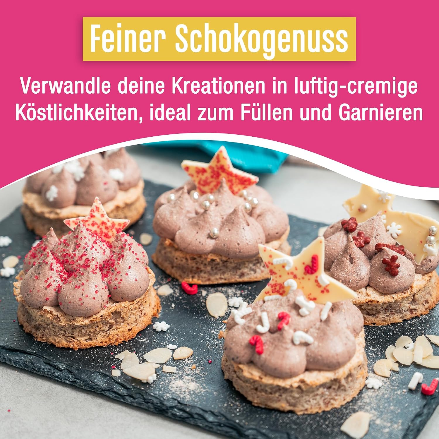 Detalle de Decocino Buttercreme Schoko 250g – Fertige Buttercreme-Mischung im Schoko-Geschmack