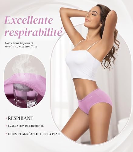 Thumbnail 3 de TANSTC Ensemble Cadeau Culottes Femme – 6 Couleurs – Emballage Premium, XL
