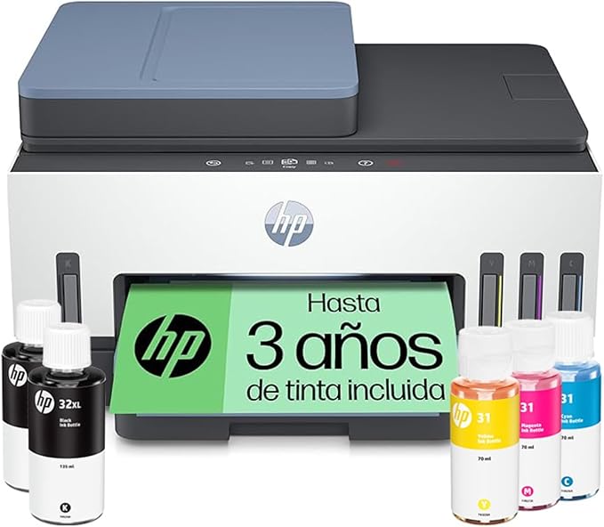Detalle de HP Smart Tank 7606 🖨️ Impresora Multifunción A4 con Wi-Fi