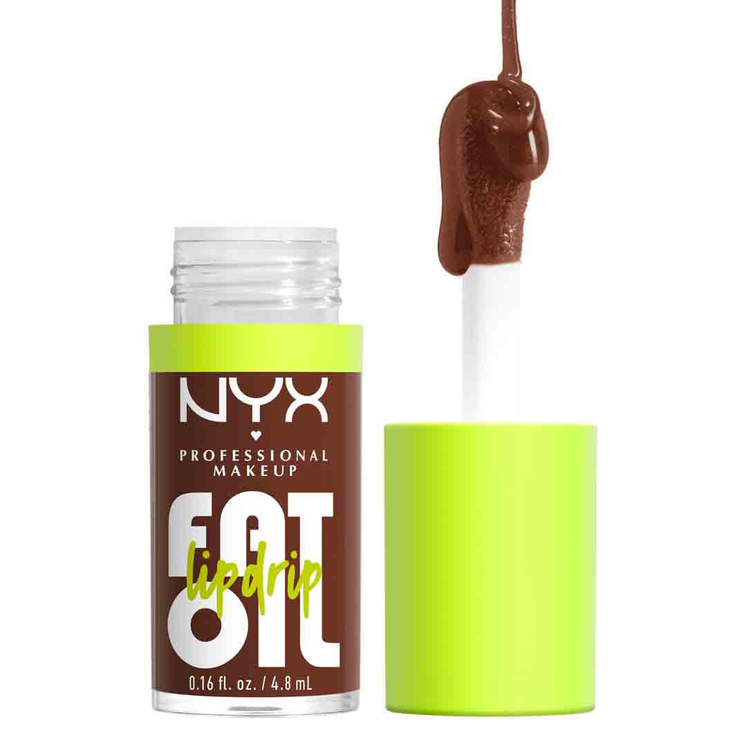 Detalle de NYX Professional Makeup Fat Oil Lip Drip Lipgloss „Livin' the Cream“ – feuchtigkeitsspendend, intensiver Glanz