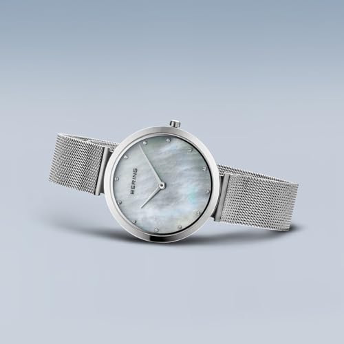 Detalle 2 de BERING Reloj de Cuarzo para Mujer – Colección Clásica, Acero Inoxidable y Cristal de Zafiro 18132-004