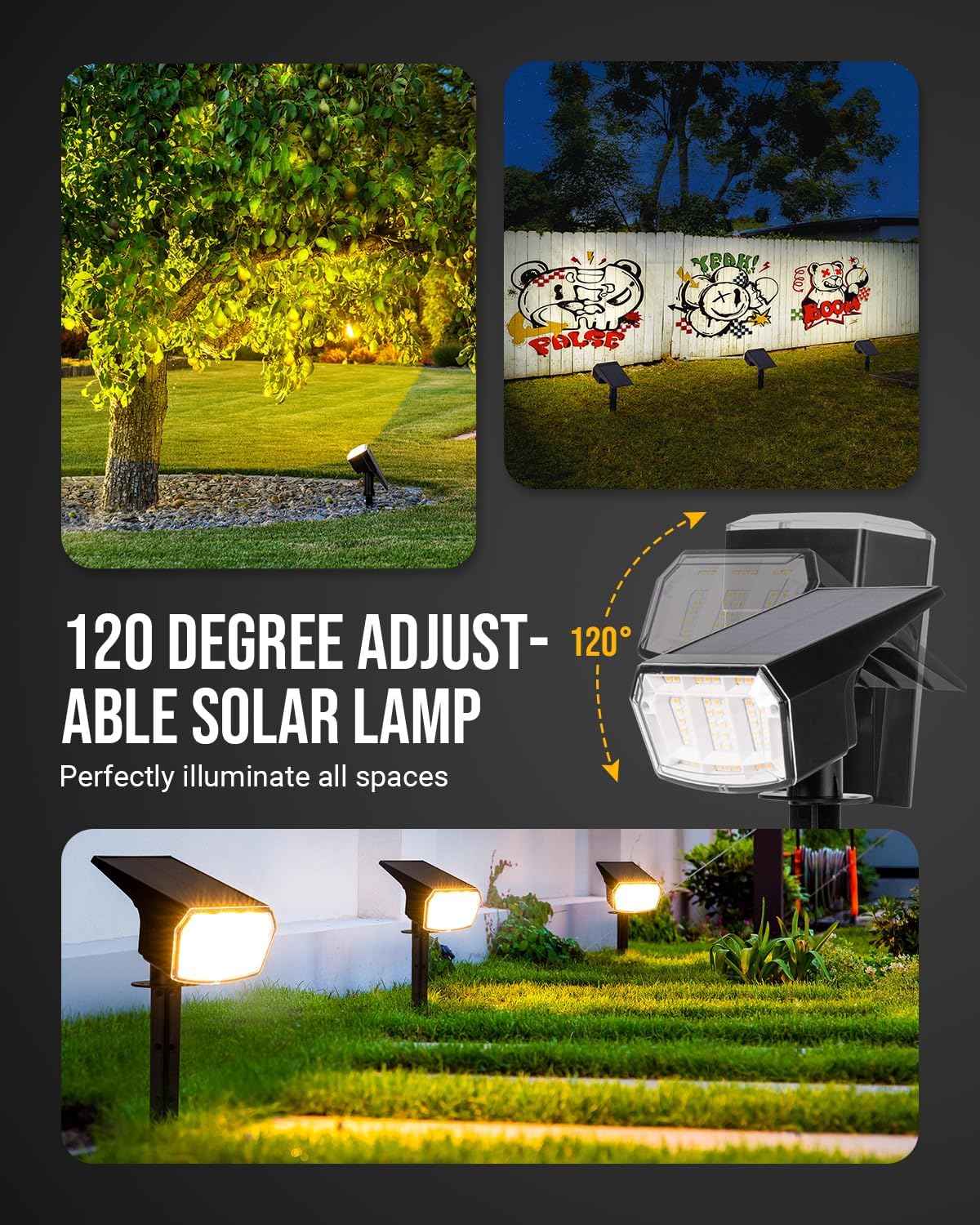 Detalle 2 de SYNCGLOW Solar Spotlights 10-Pack