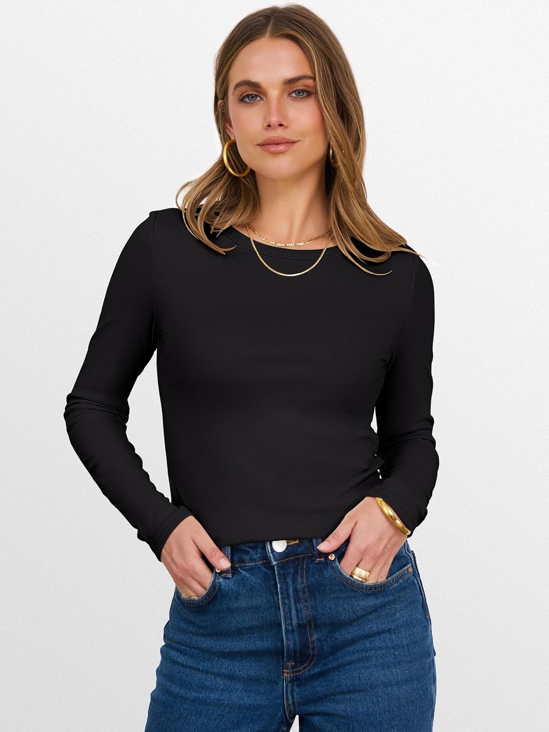 Thumbnail 4 de ANRABESS Womens Long Sleeve Thermal Shirt — Slim Fit