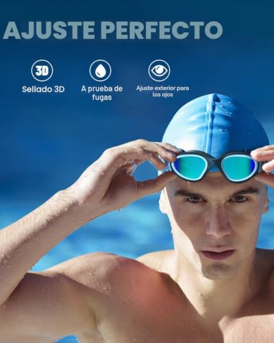 Detalle de ZIONOR G1 MAX: Gafas de natación polarizadas con protección UV y antiempañamiento
