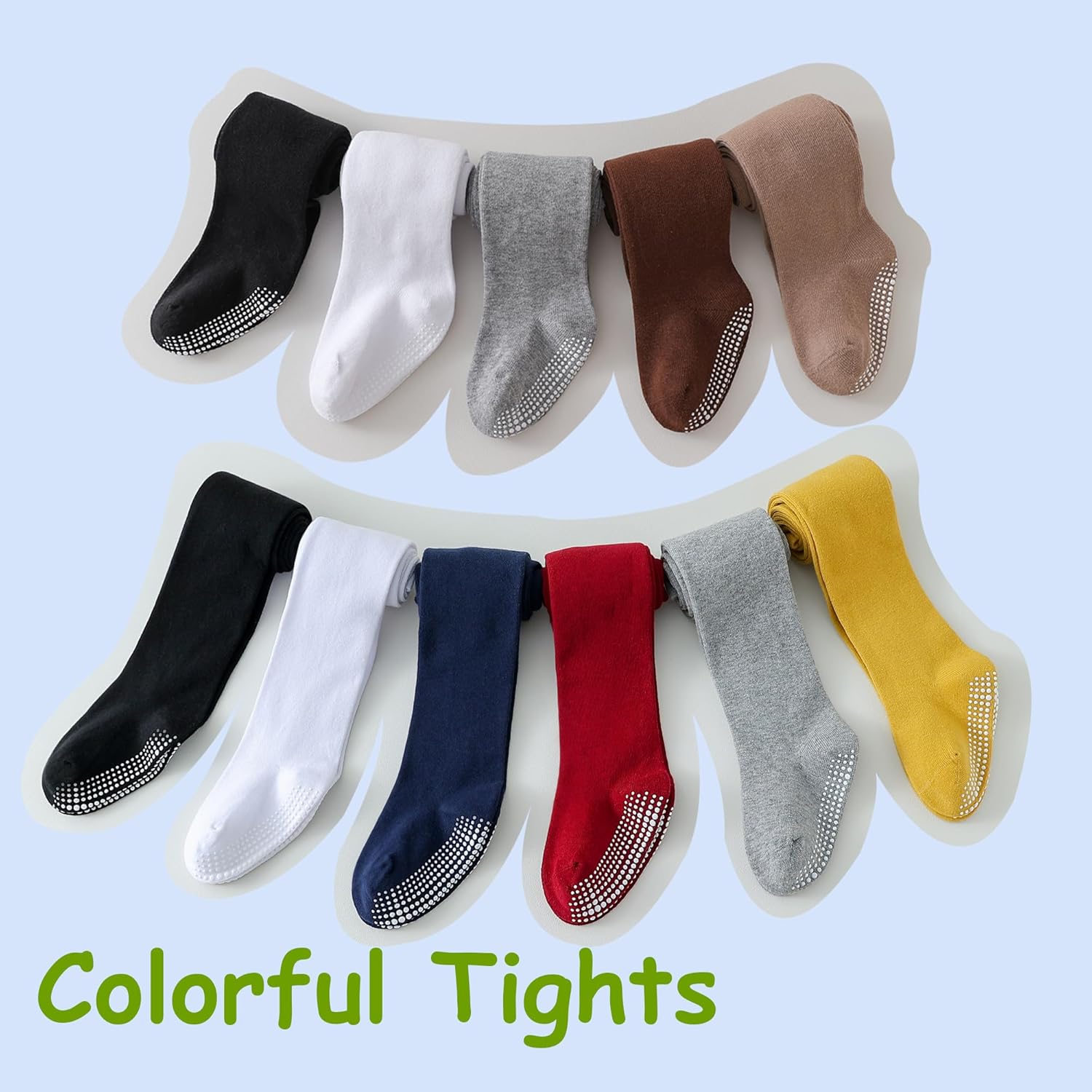 Thumbnail 6 de Marchare Baby Girls Thick Cotton Tights with Non-Slip Grips