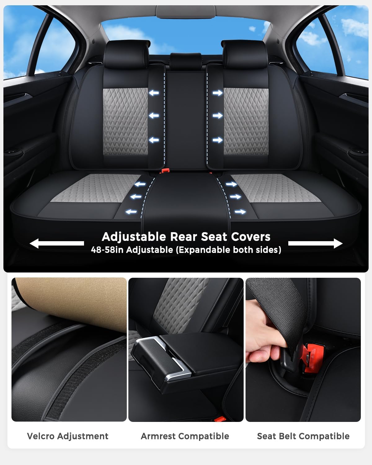 Thumbnail 2 de Huidasource Nappa Leather Seat Covers