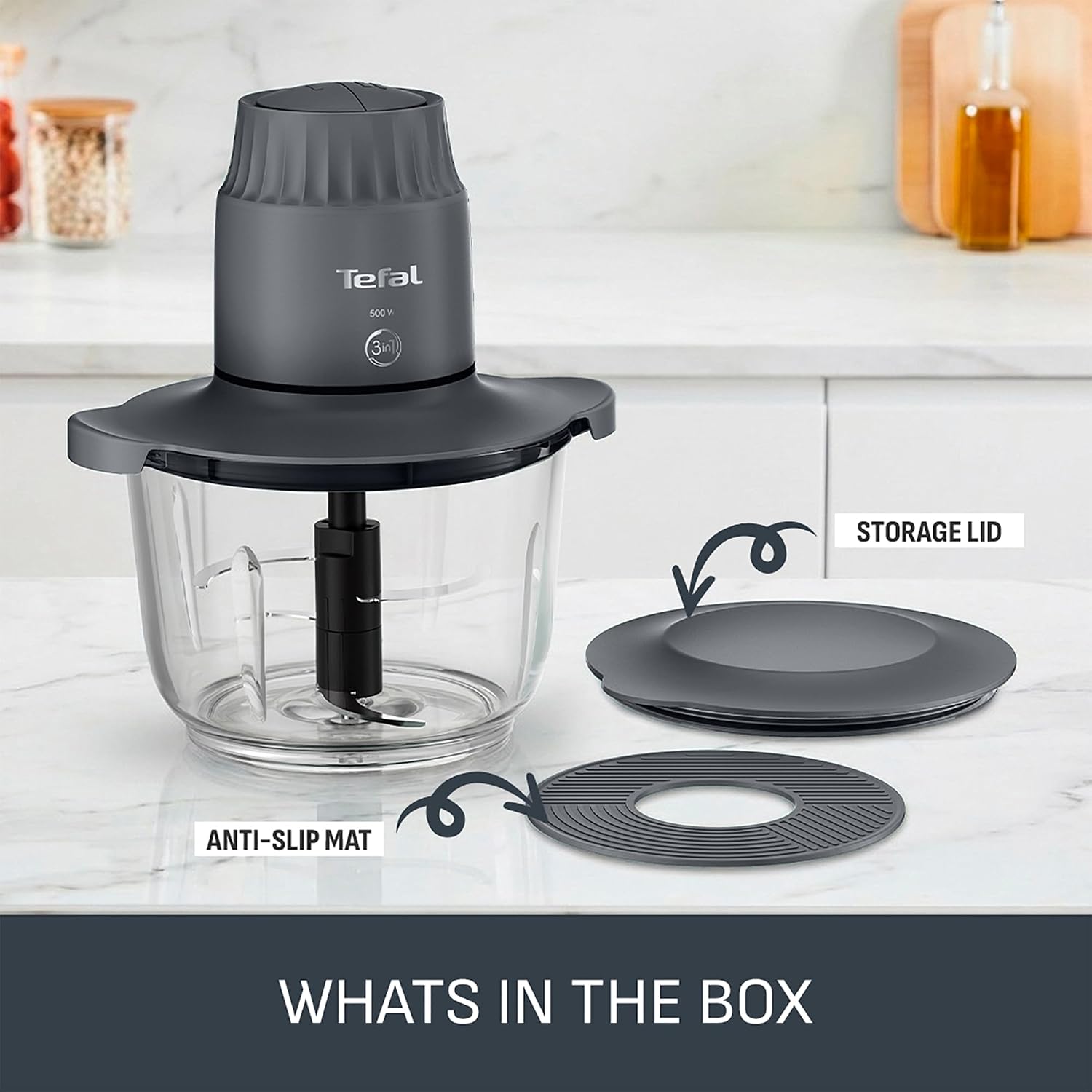 Thumbnail 6 de Tefal Choppeo Mini Food Processor/Chopper MB603BG1: 2L Glass Bowl, 500W