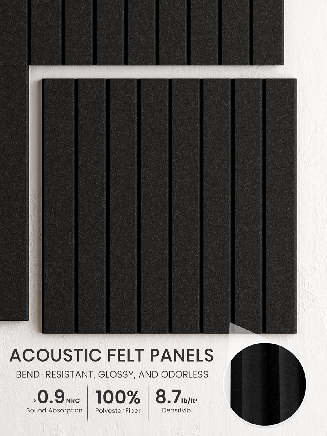 Detalle de Bumusty felt cork board tiles for slat wall panels – 6-pack, large 36 x 24" display with 30 pushpins