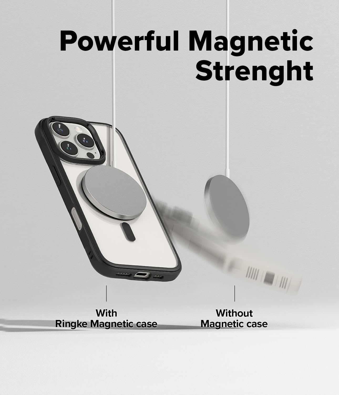 Detalle de Ringke Fusion Bold with MagSafe: Clear, Durable iPhone 16 Pro Case
