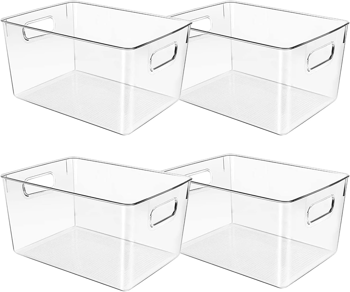 Detalle de Clear Plastic Storage Bins 11.2 x 7.5 x 6