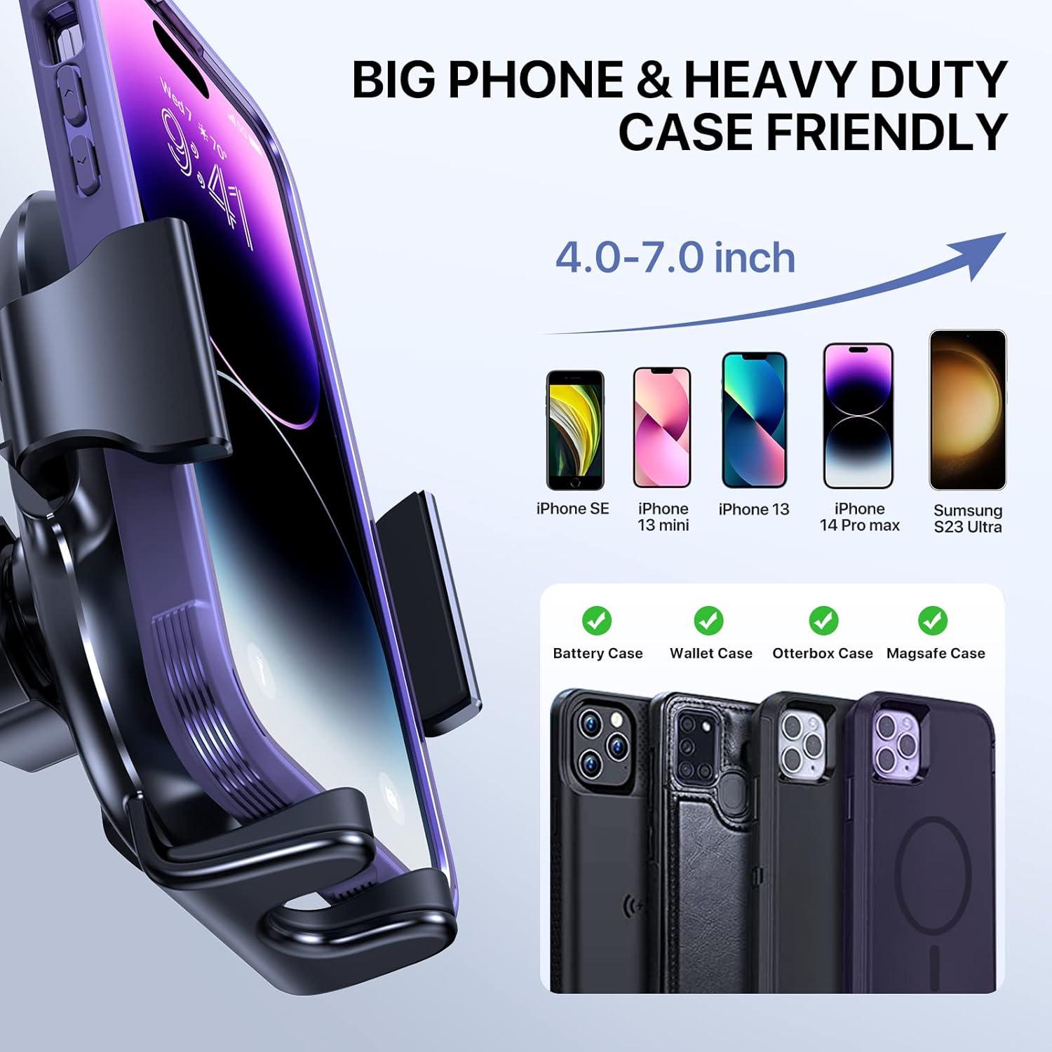 Detalle de Miracase Handyhalterung 4–7 Zoll 360°