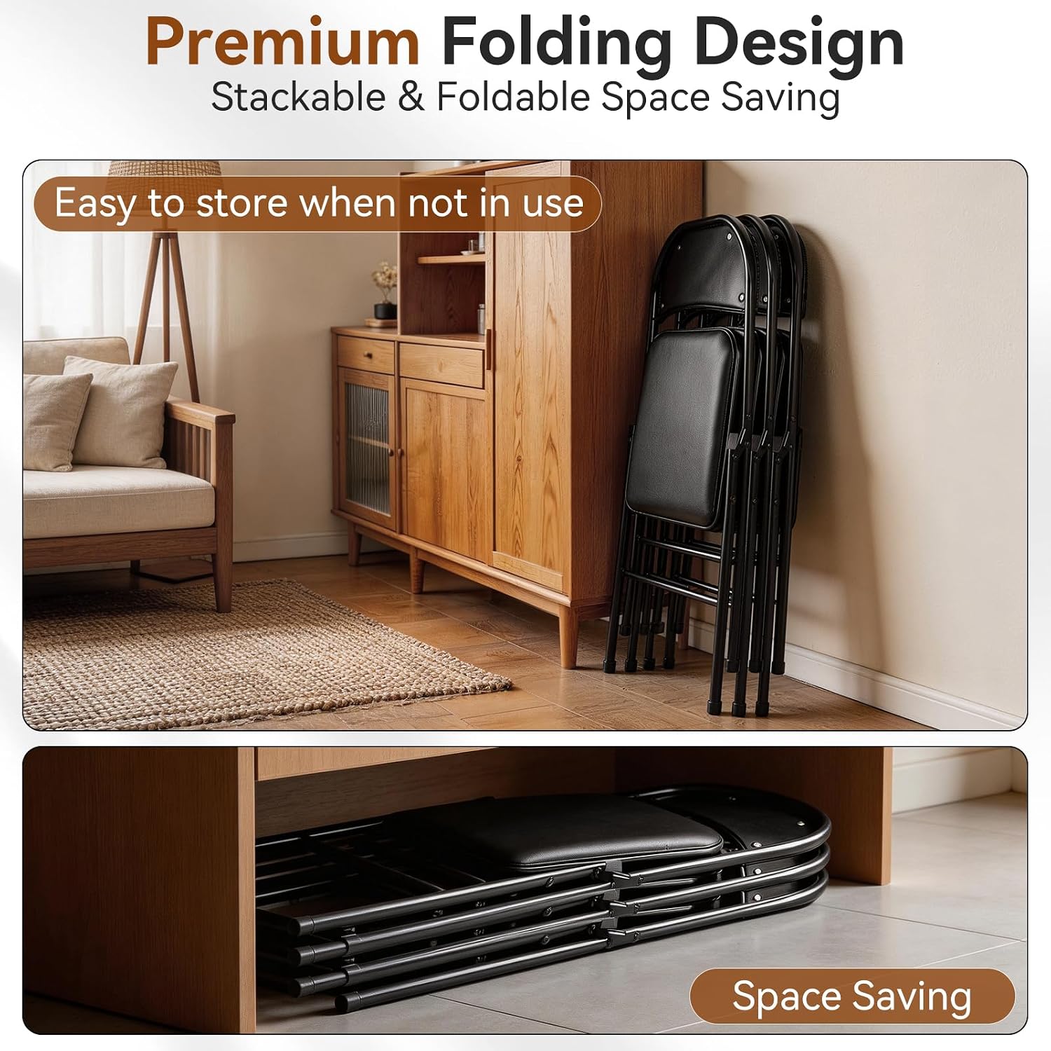 Detalle de Karl home Folding Chairs 12-Pack