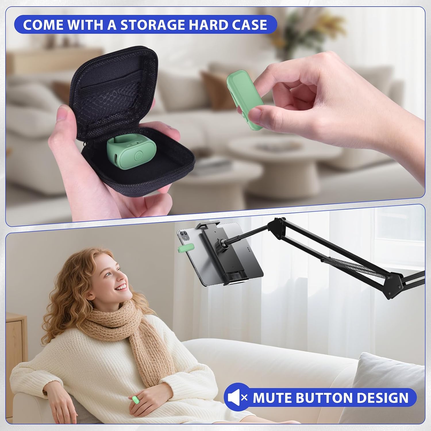 Detalle de Upgraded Remote Control Page Turner Ring for Kindle Paperwhite, Oasis, Scribe, Kobo and more (Green)