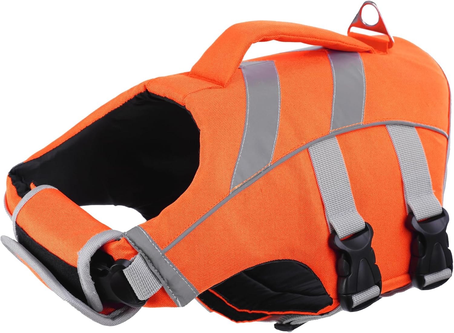 Detalle de Kuoser Hundeschwimmweste – Hoch sichtbare Rettungsweste mit Auftrieb in 6 Größen (XS–XXL) für kleine bis große Hunde