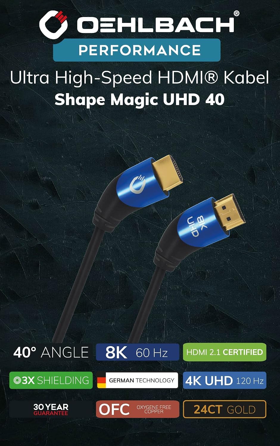 Thumbnail 5 de Oehlbach Shape Magic 40-8K HDMI-Kabel 1m
