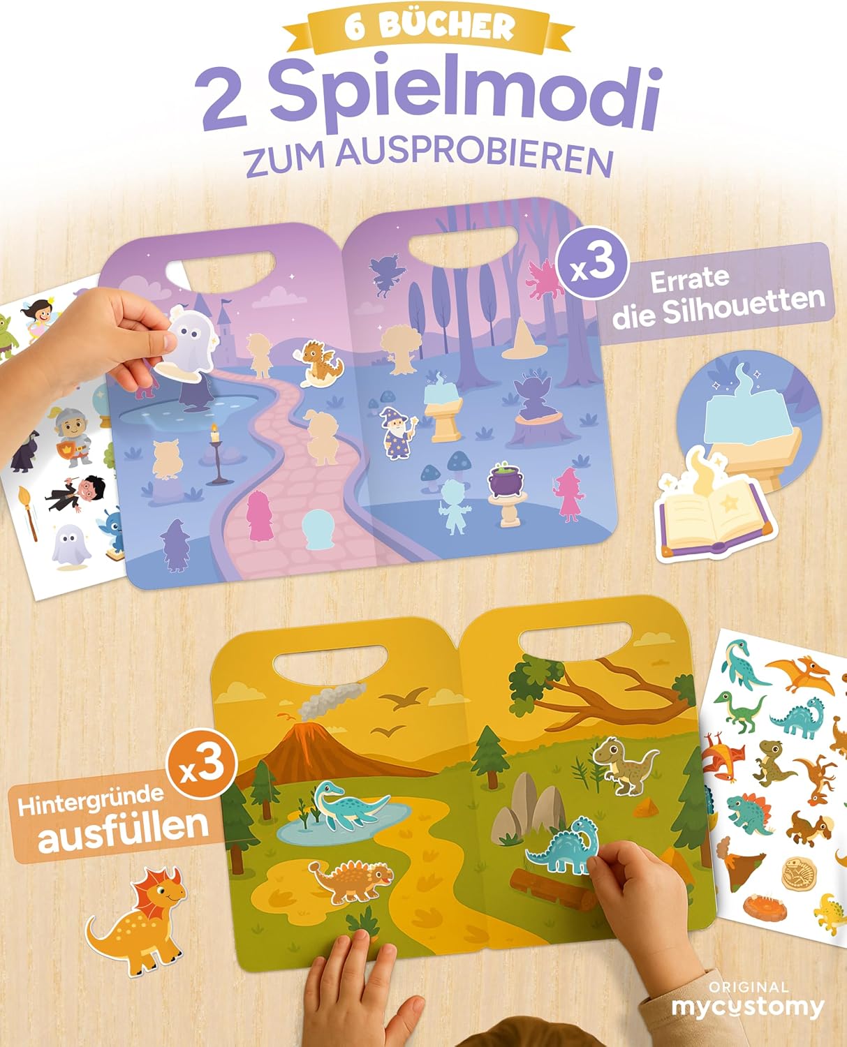 Thumbnail 1 de mycustomy 3D Stickerbuch ab 2 Jahre 6 Welten