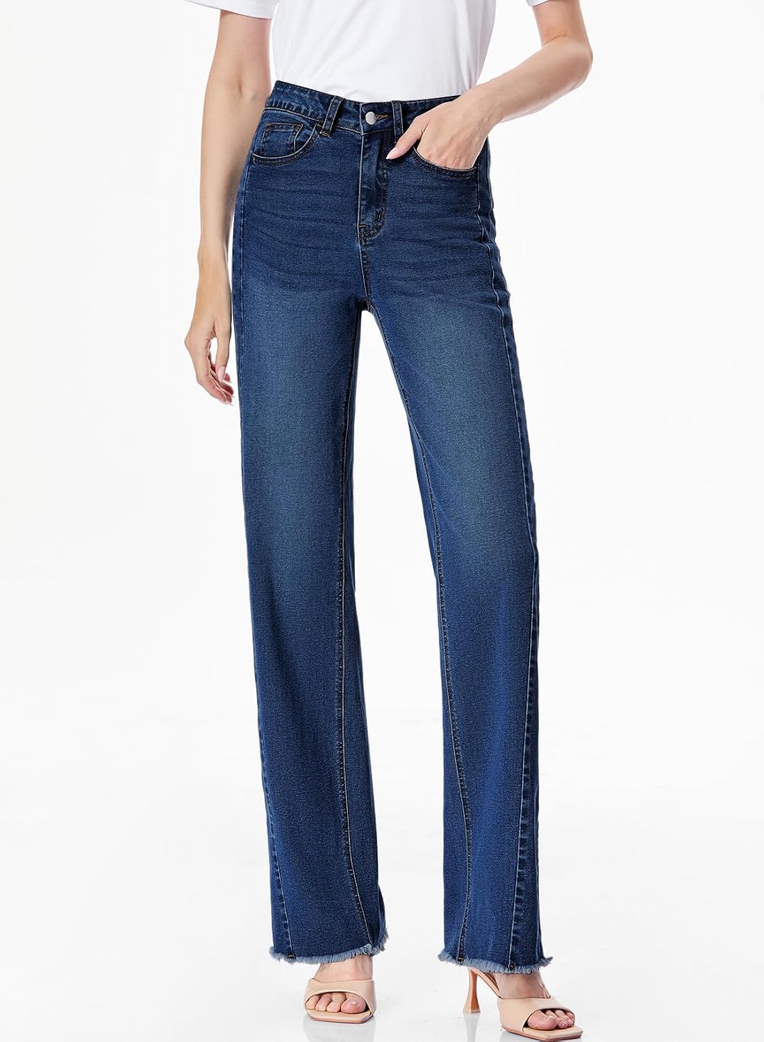 Thumbnail 4 de SIDEFEEL Zimbaplatinum high waist wide leg jeans