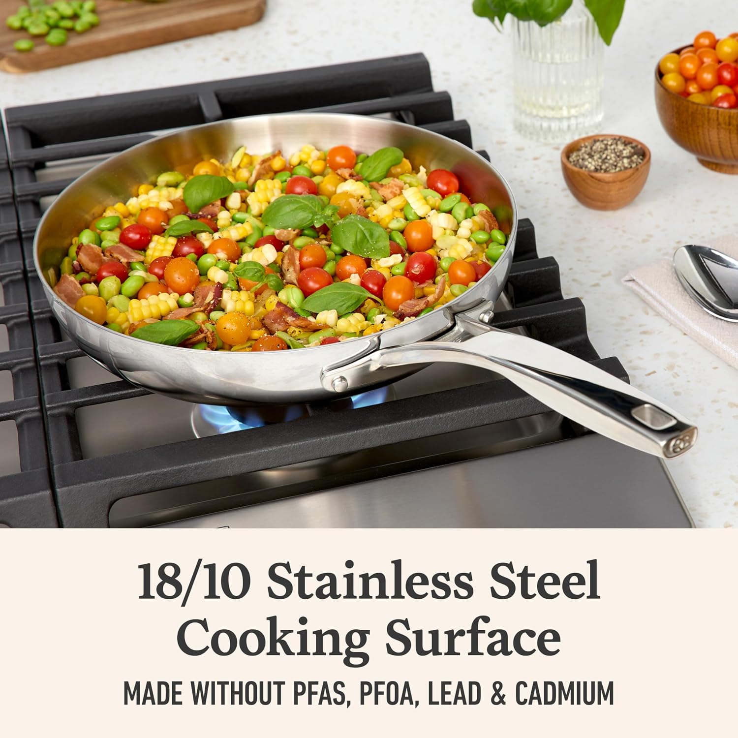 Thumbnail 3 de Calphalon Stainless Steel Frying Pan Set, 5-Ply