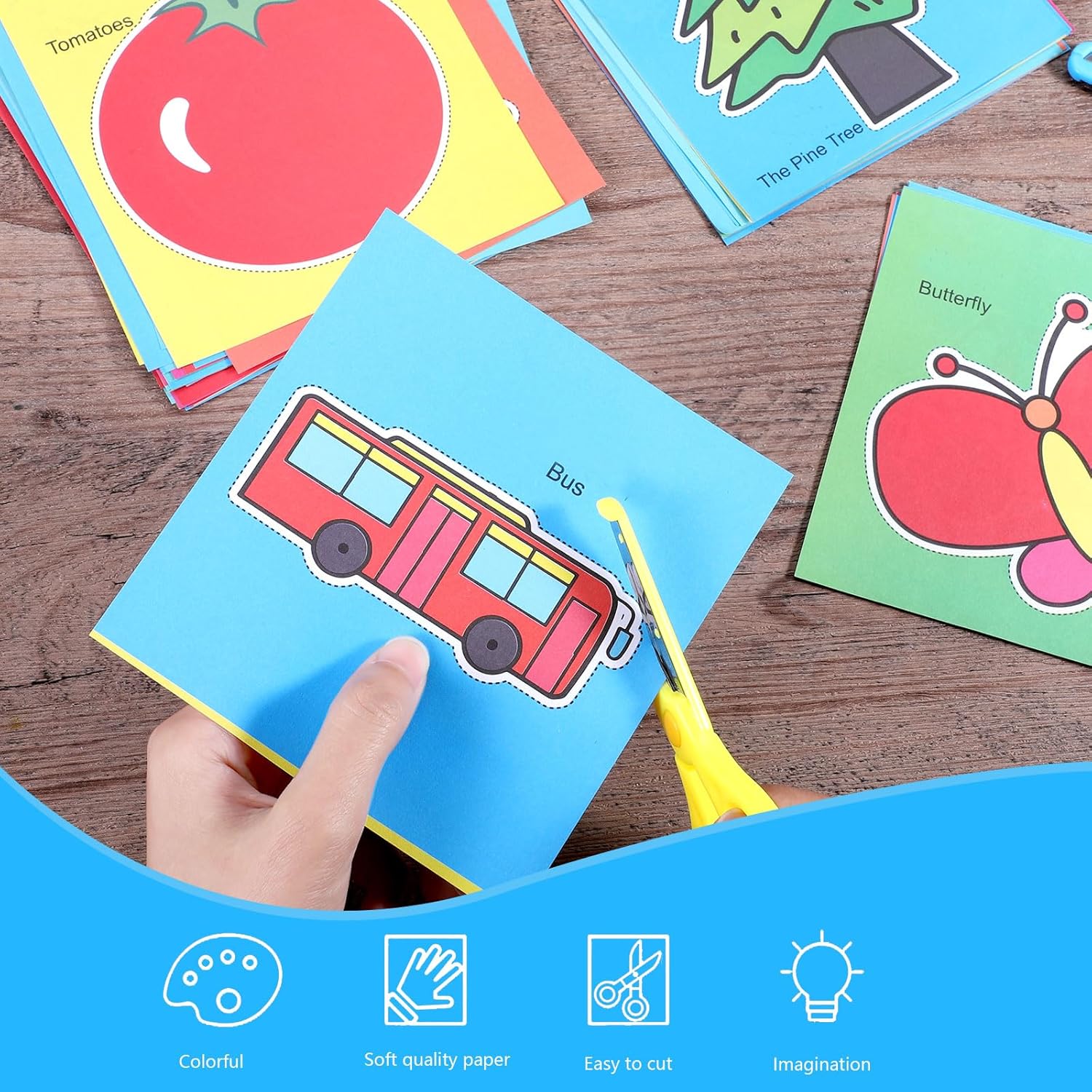 Thumbnail 5 de 4 Pcs Kids Scissors 93 Paper-Cuts, Safety Edge ✂️